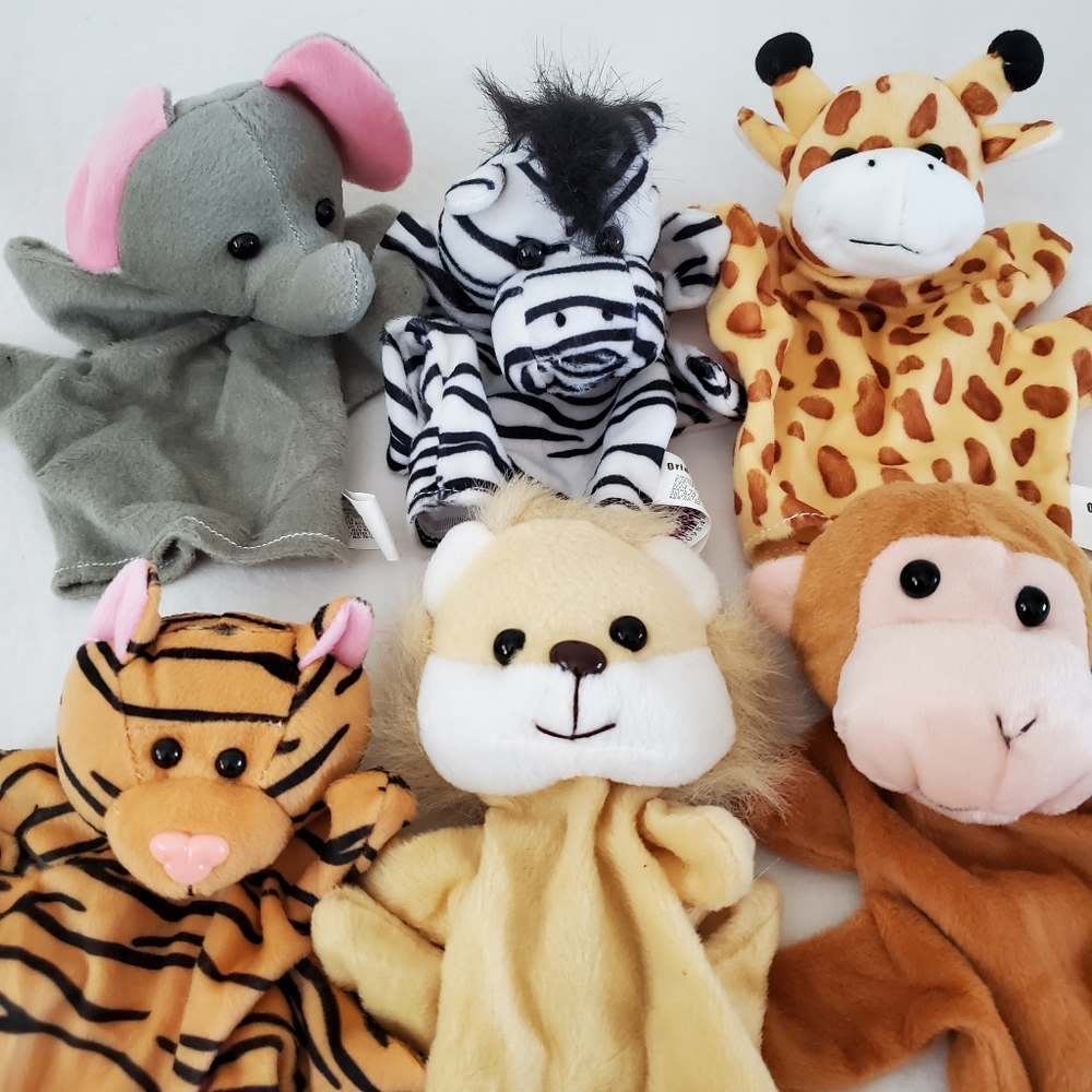 Kids Five Finger Hand Puppets - Wild Animals - Picture 2 of 9